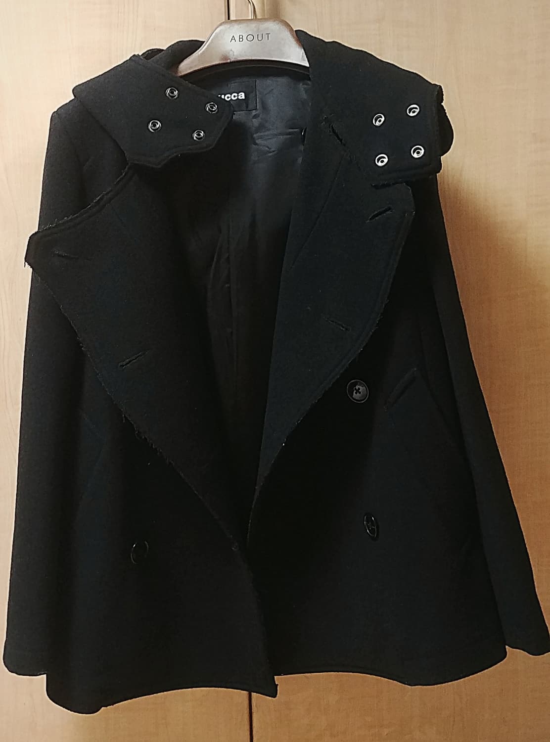 주카Zucca 더블 브레스티드 울 후드코드/ 딥네이비 상품이미지6