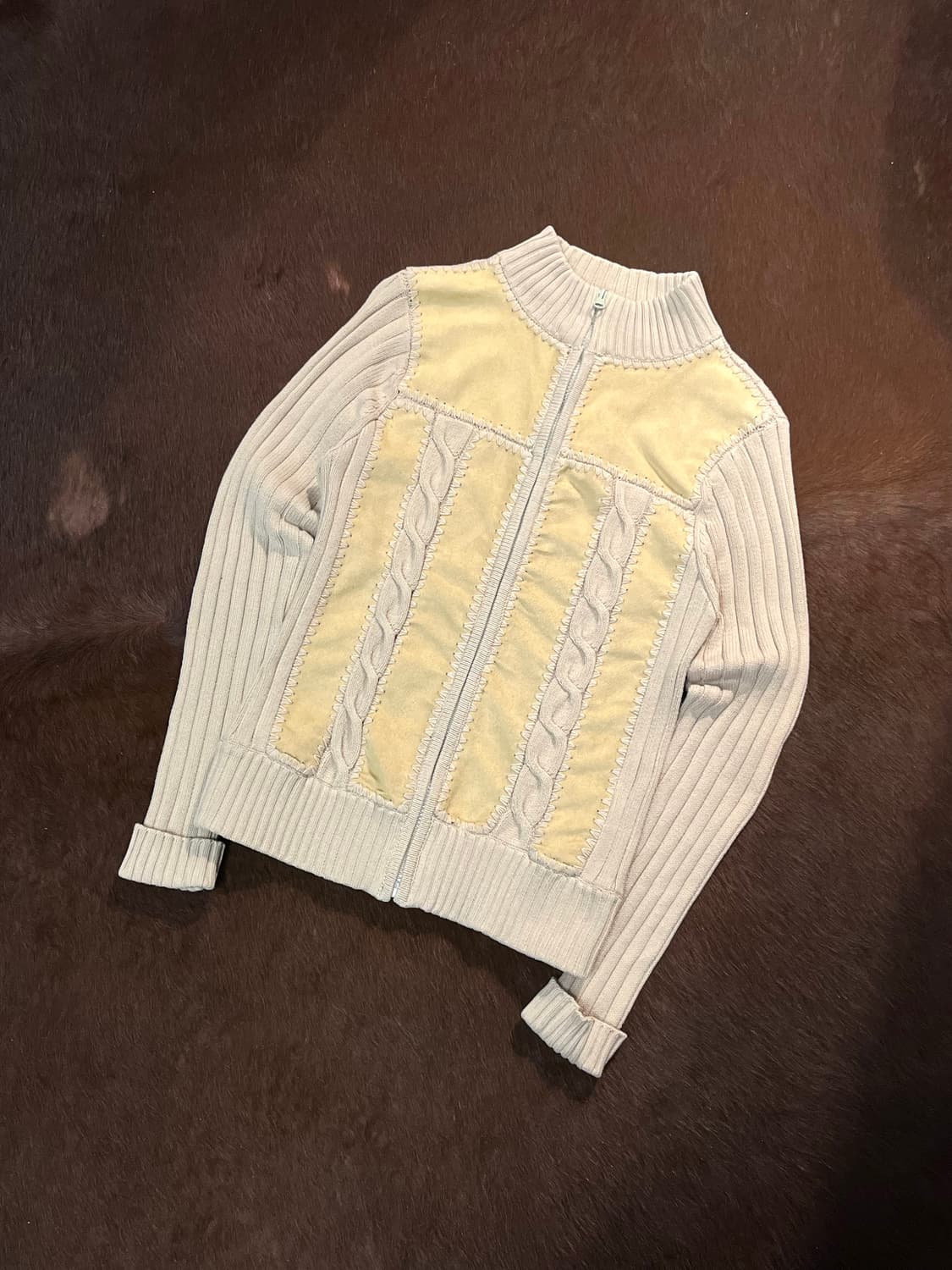 CARNOT 꽈배기 니트 집업 상품이미지3