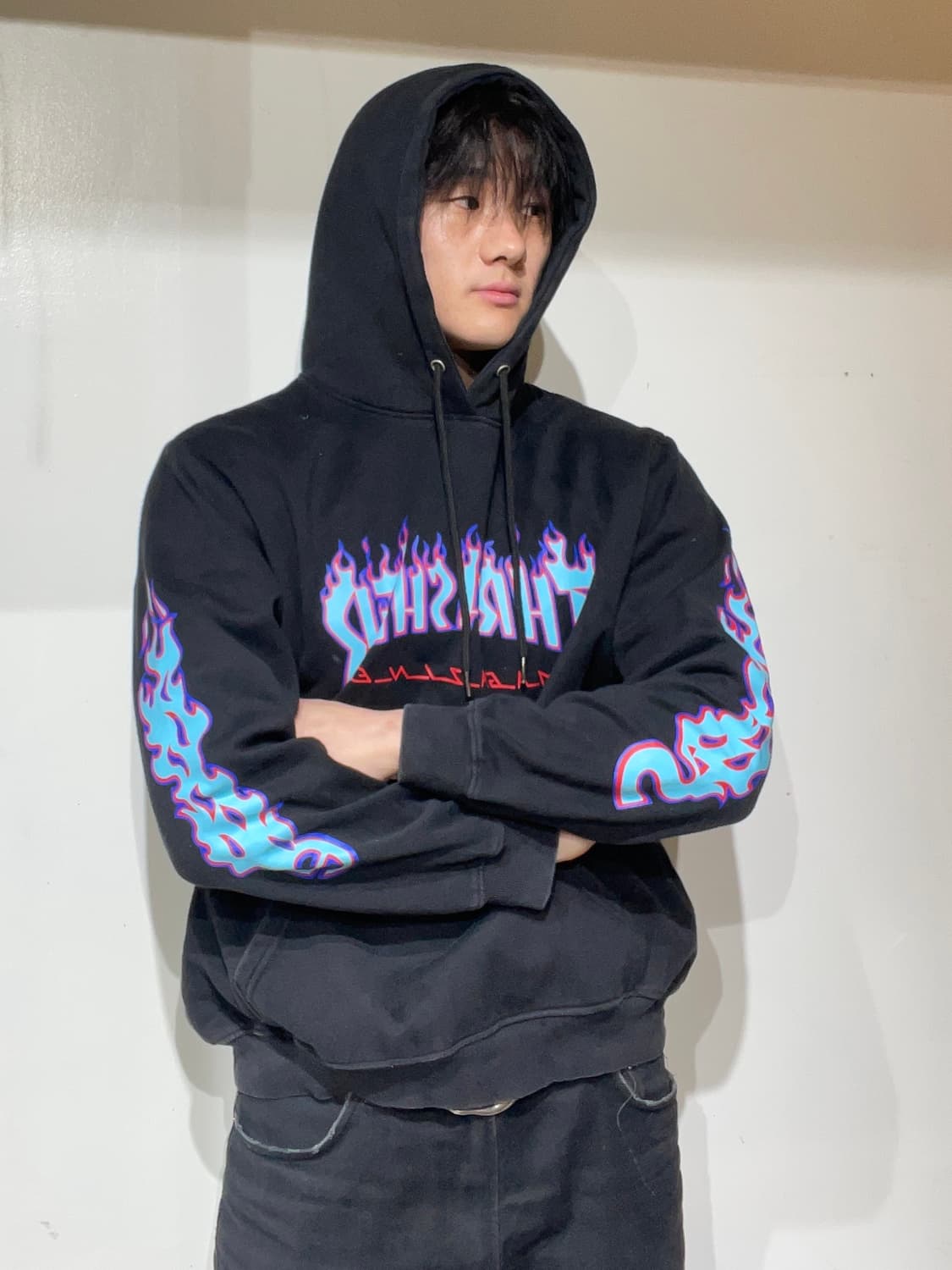 트레셔 블루 플레임 후드티  상품이미지1