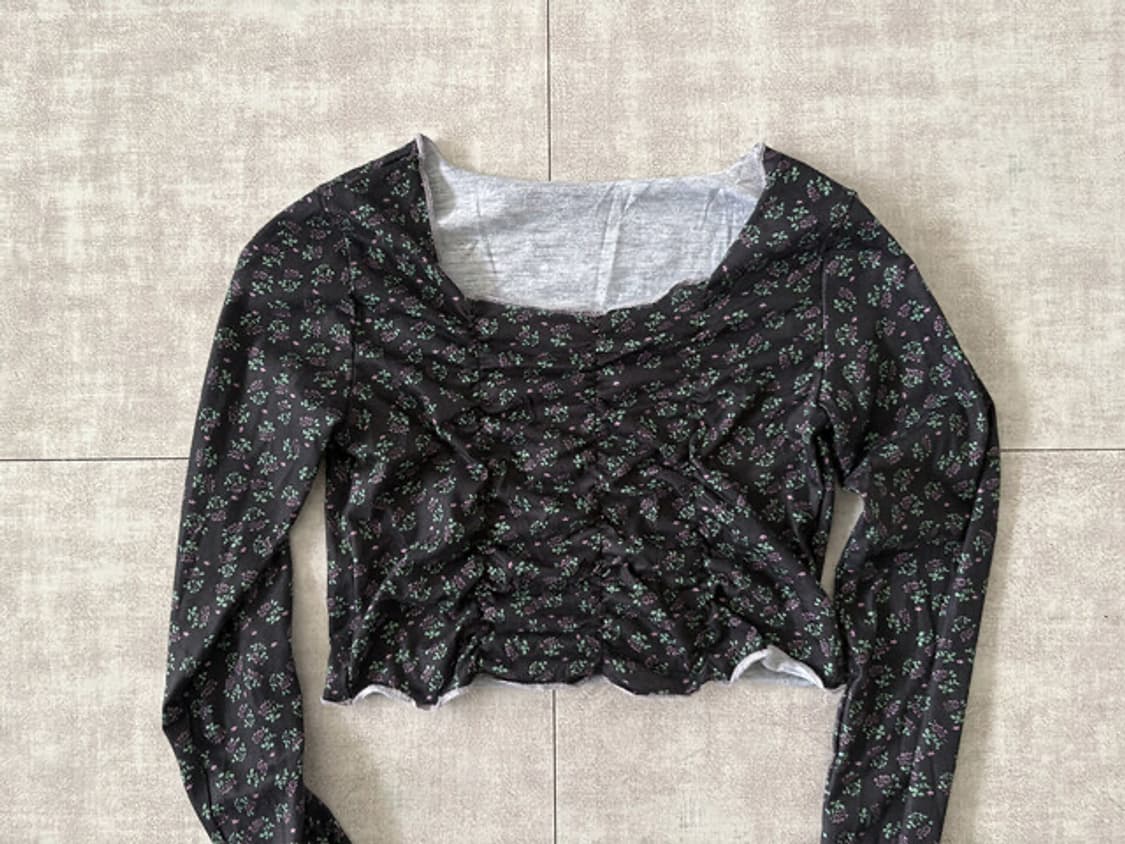 floral crop top 상품이미지2