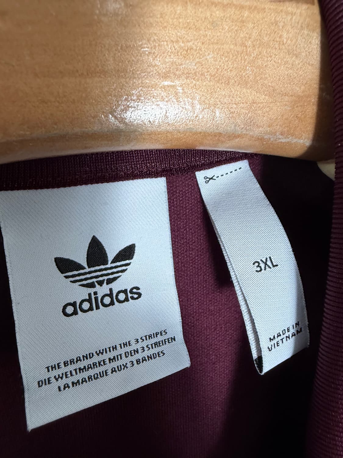 베켄바우어 아디다스져지 아디다스트랙탑 마룬버건디 상품이미지2