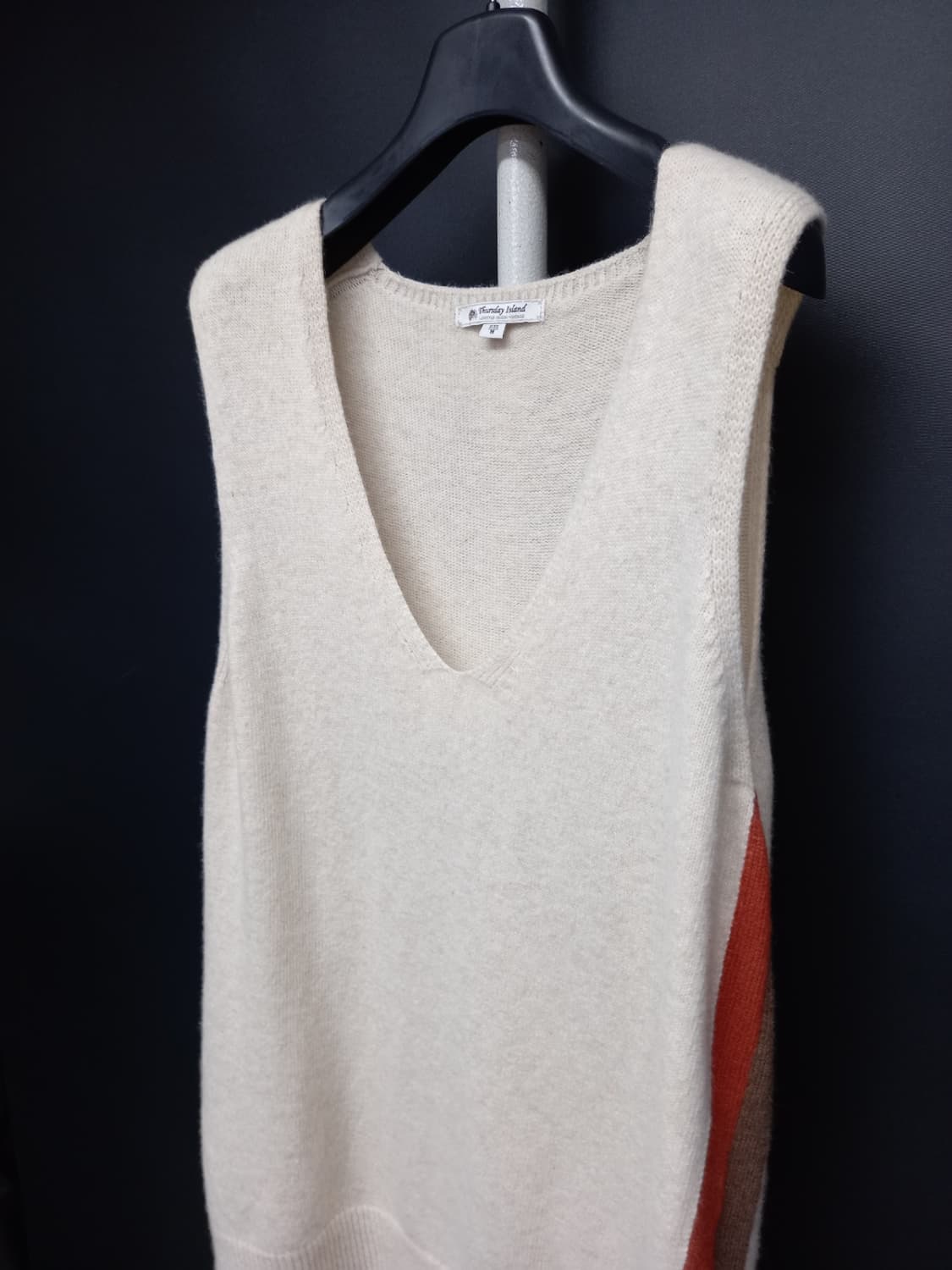 써스데이아일랜드 춘추동 언발 롱 니트 베스트 66 상품이미지4