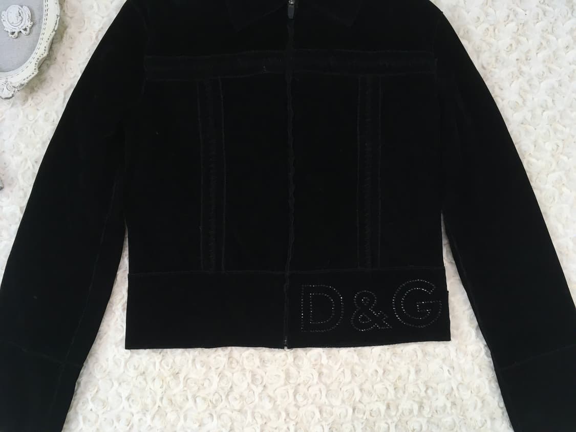 돌체앤가바나 블랙 벨벳 큐빅 자켓 상품이미지5