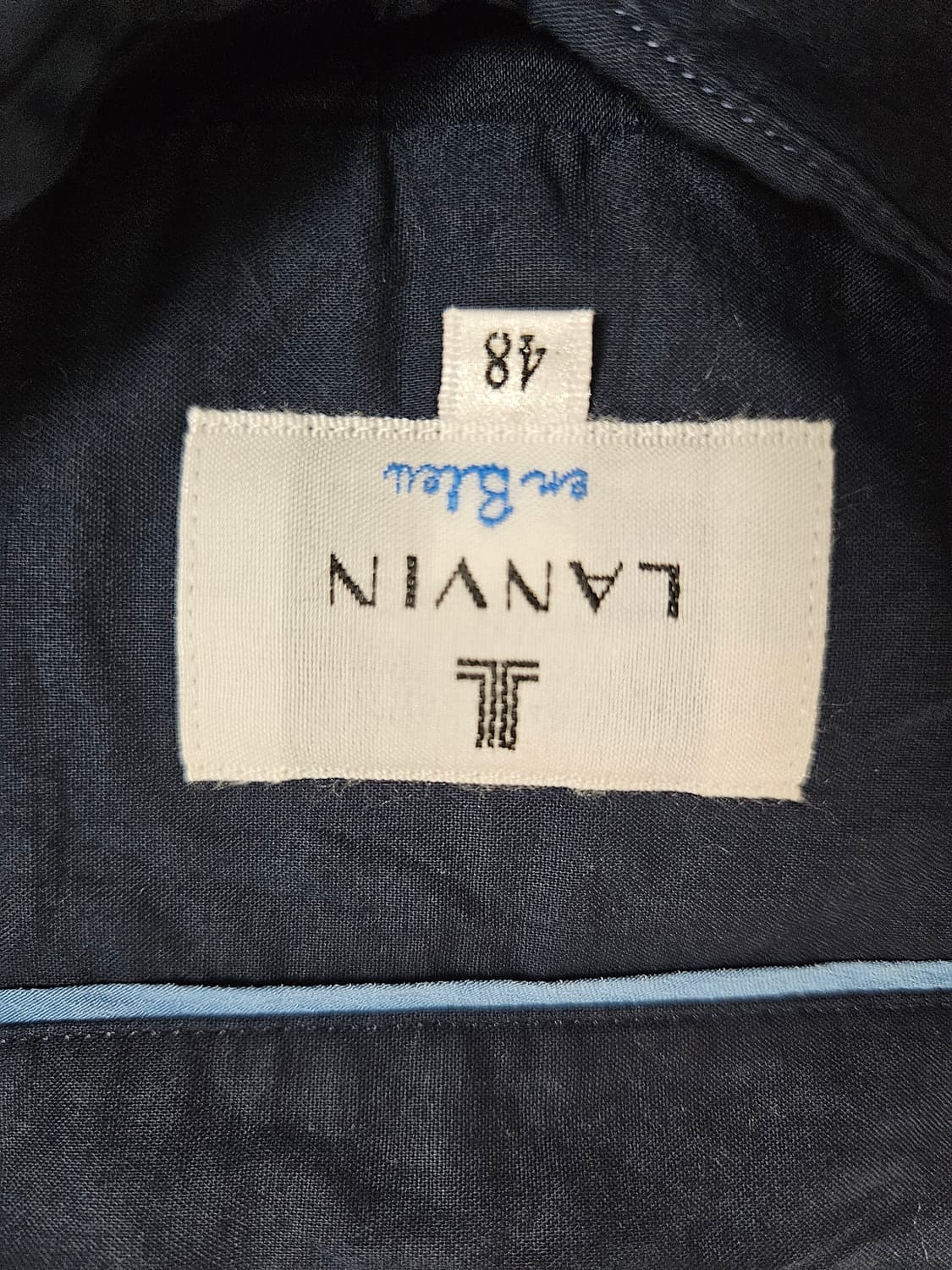 LANVIN en Bleu 네이비 칠부 셔츠 48 상품이미지3