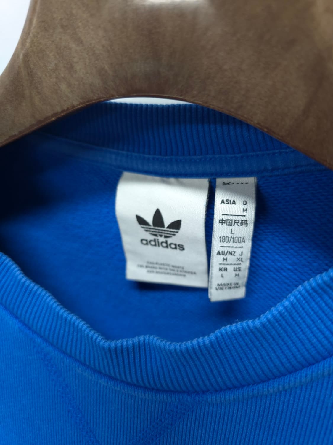 아디다스 남성 슈무 로고 블루 크루넥 맨투맨 (L사이즈) 상품이미지5