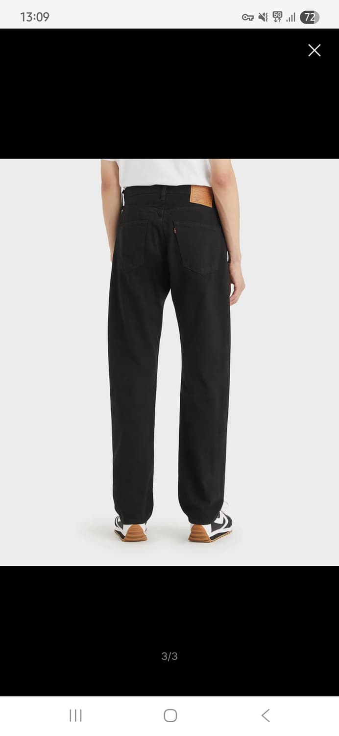 리바이스501 오리지널핏 블랙 데님 00501-0165 상품이미지5