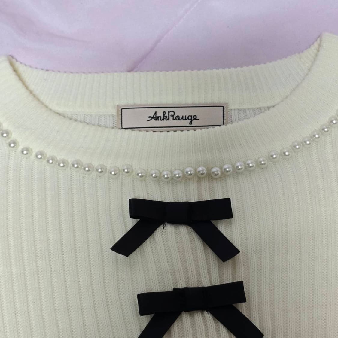 앙크루즈 3리본 니트 블라우스 양산형지뢰계 상품이미지3