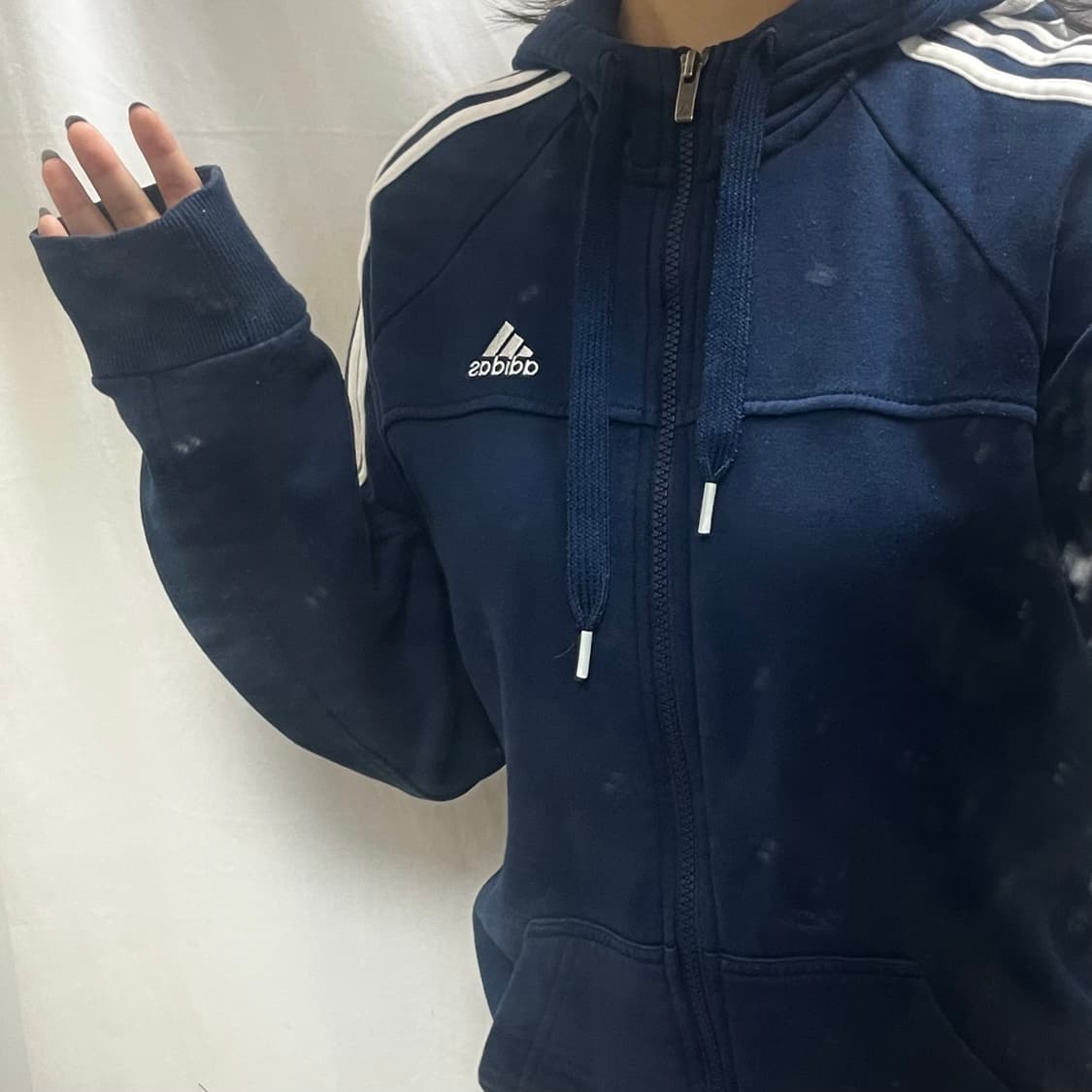 아디다스 후드집업 네이비 상품이미지2