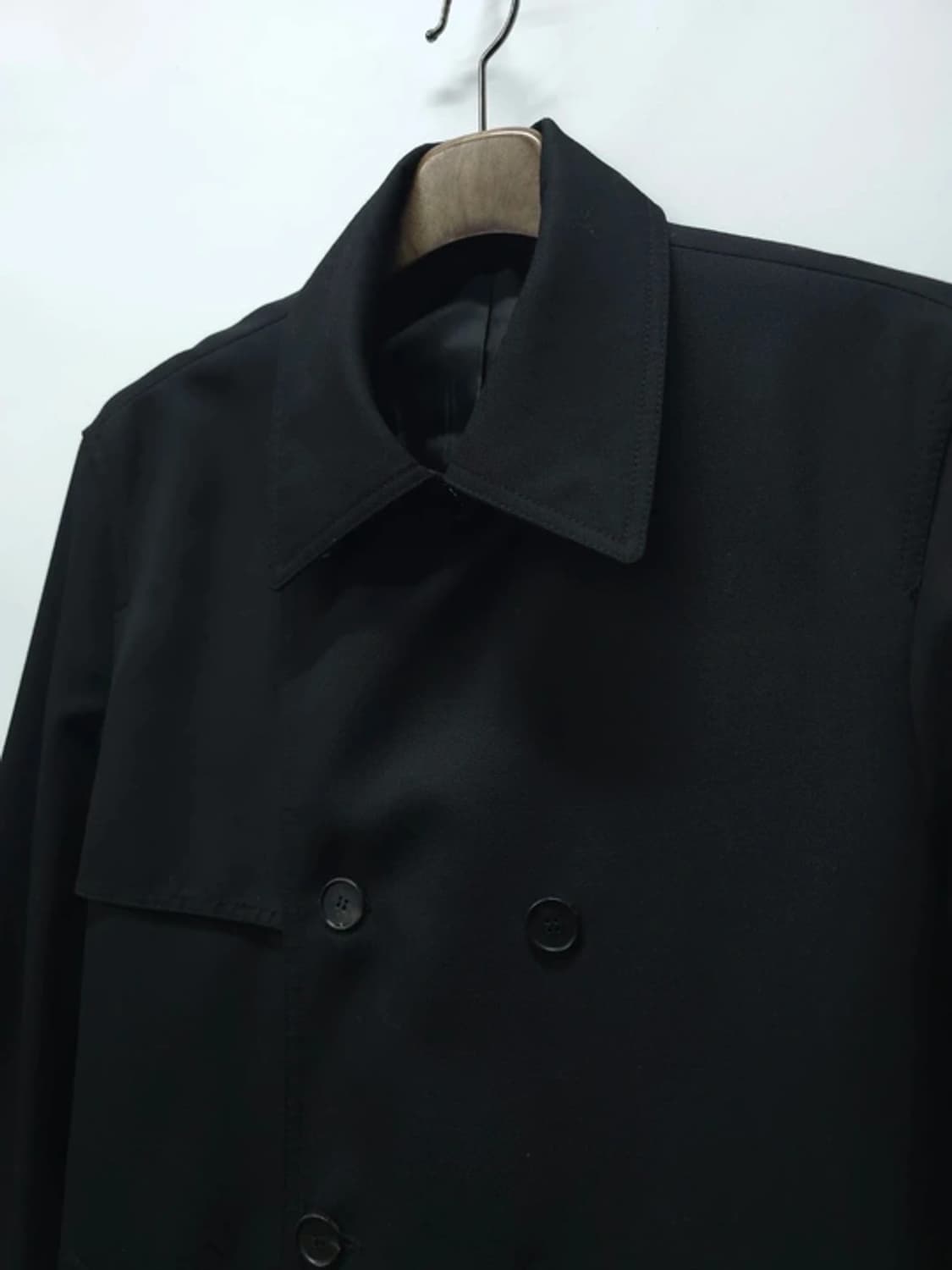 무신사 스탠다드 울 블렌드 더블 트렌치코트 블랙 (L사이즈) 상품이미지10