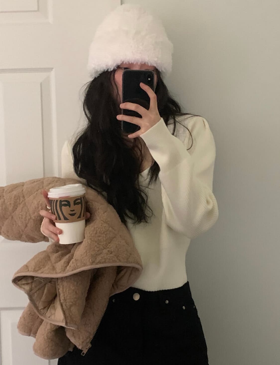 새상품) 나이니 푸리모 유넥 긴팔 니트 아이보리 상품이미지2