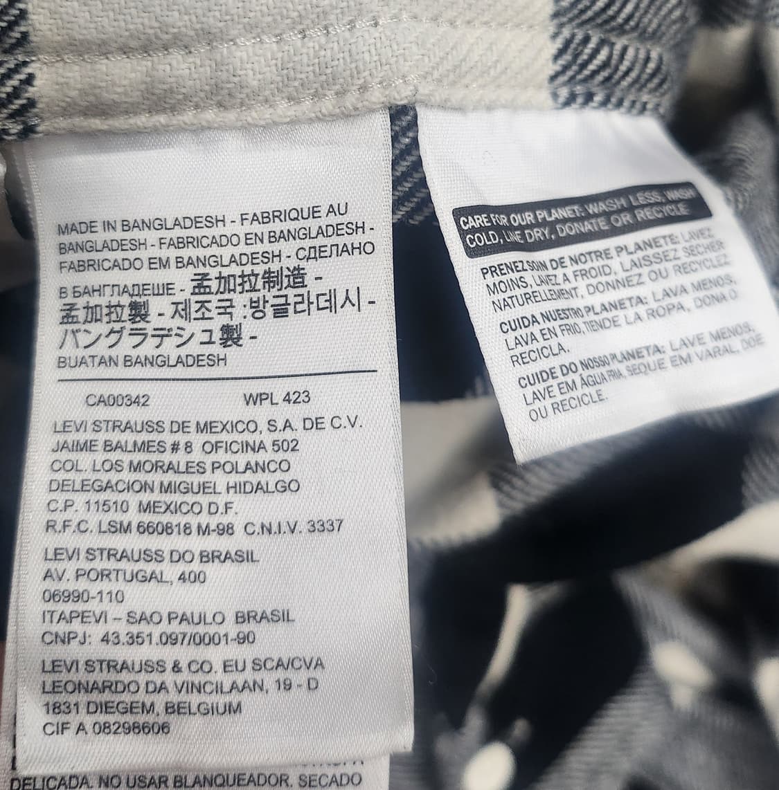 리바이스 플란넬 체크 셔츠 L 상품이미지5