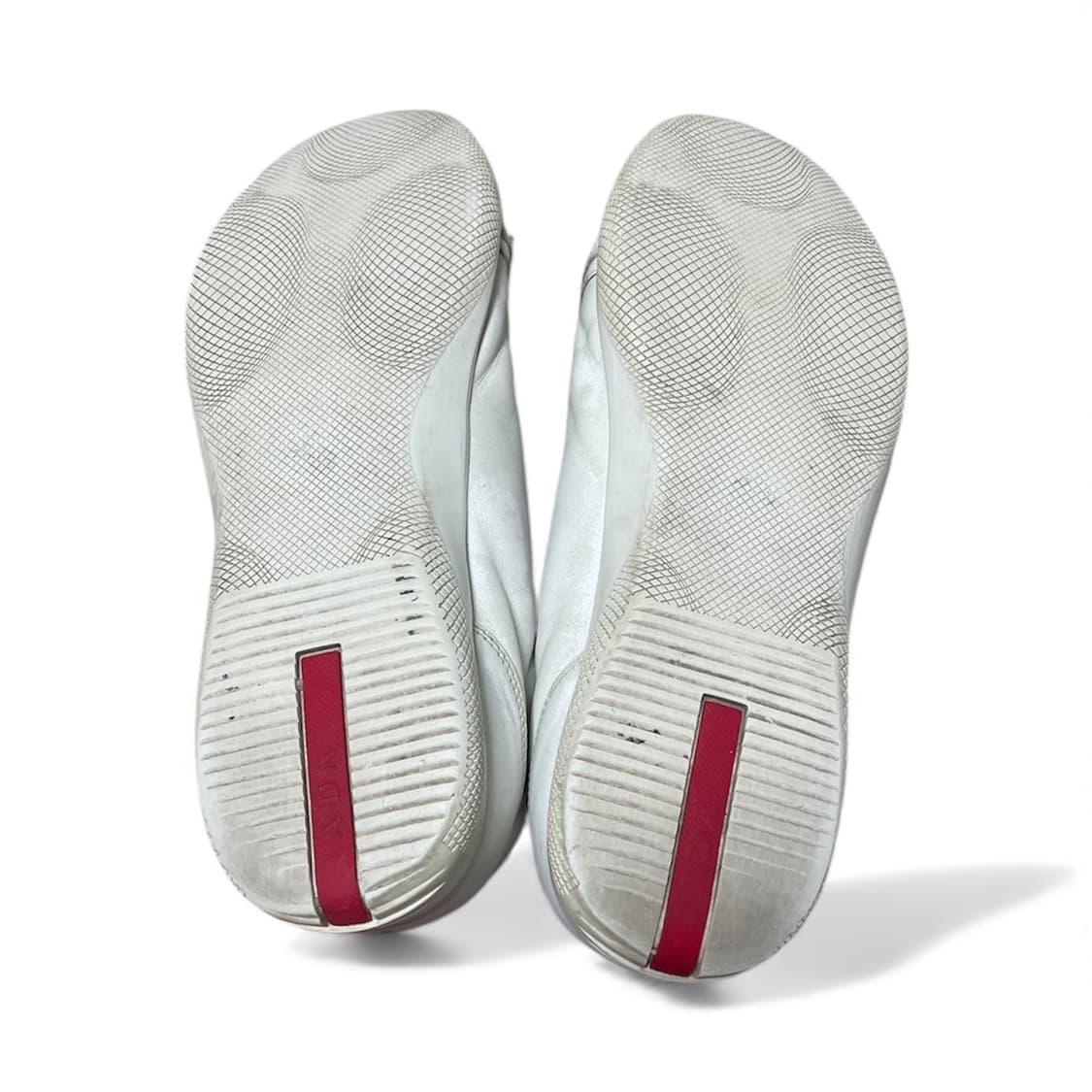 280) 프라다 레더 가죽 스니커즈 화이트 신발 상품이미지5