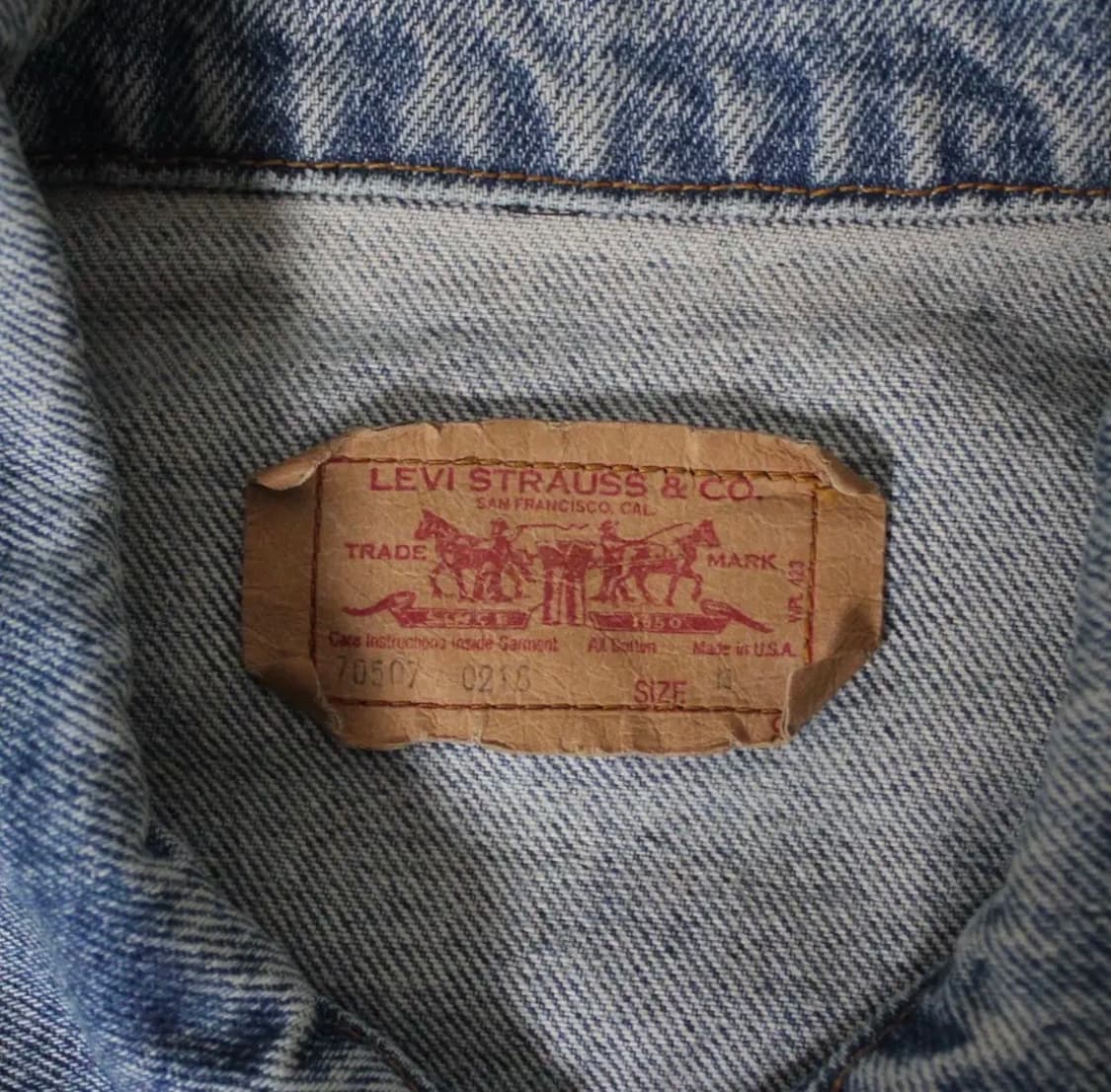 80s Levi’s 리바이스 70507 USA 데님 트러커 자켓 상품이미지2