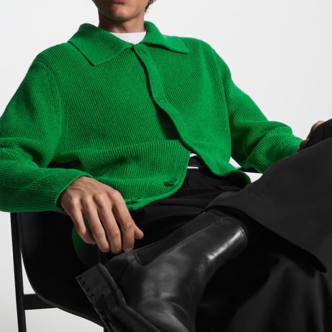 (L) cos 부클레 가디건 그린 상품이미지1