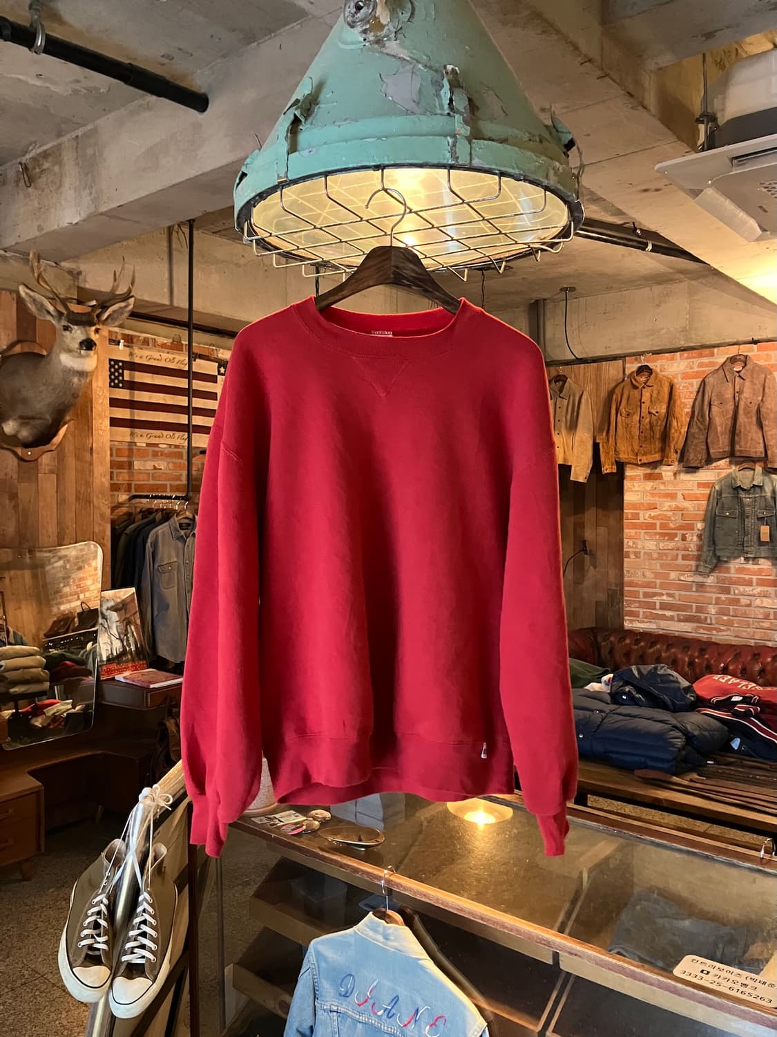 90s USA 빈티지 러셀 플레인 스웻 셔츠 맨투맨 상품이미지1