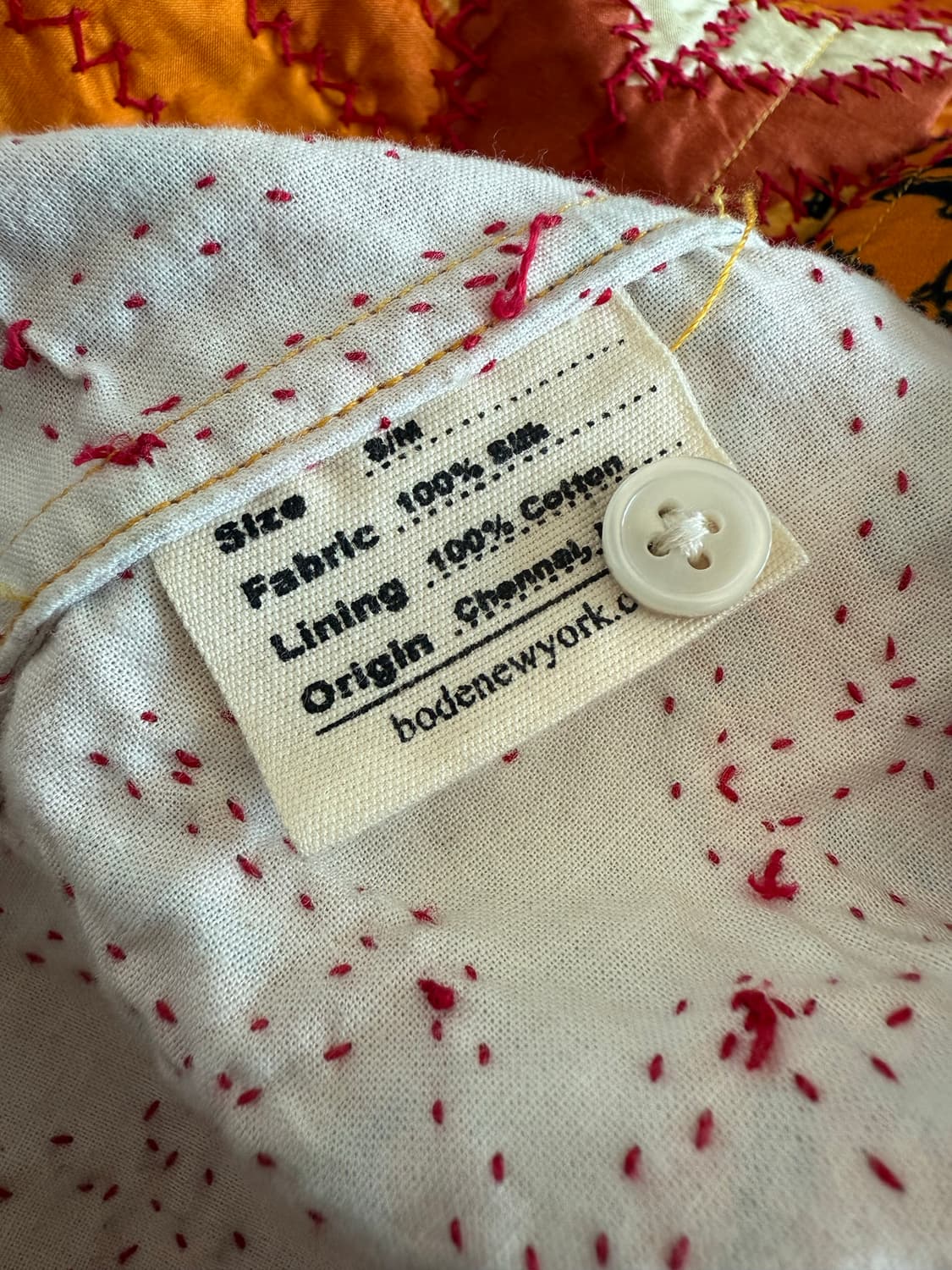 Bode 보디 시가 퀼티드 패치워크 실크 셔츠 상품이미지4