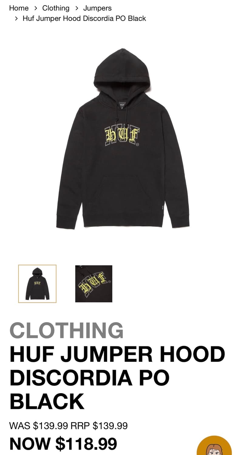 (국내 유일매물)허프 후드티 상품이미지1