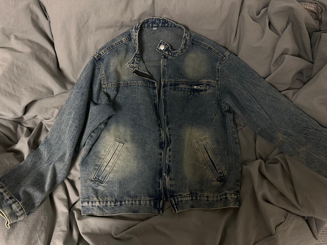 빈티지 박시 오버핏 데님 청자켓 상품이미지2