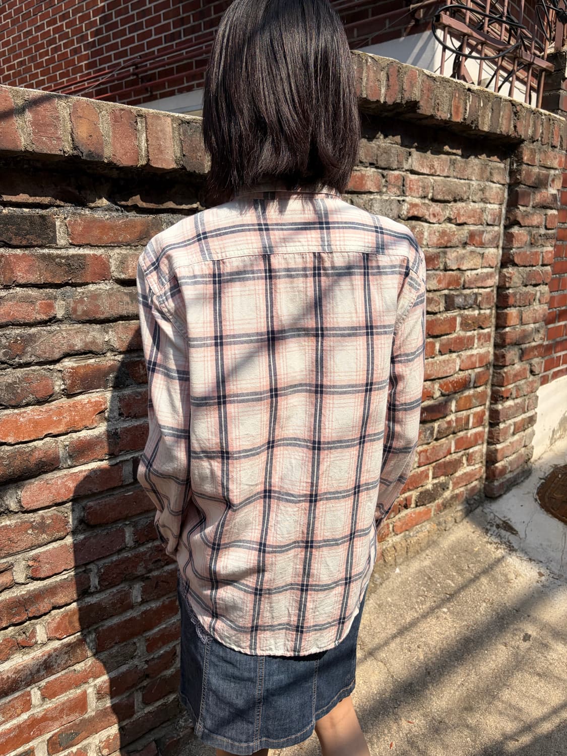 Levi’s 핑크 체크 셔츠 M  상품이미지2