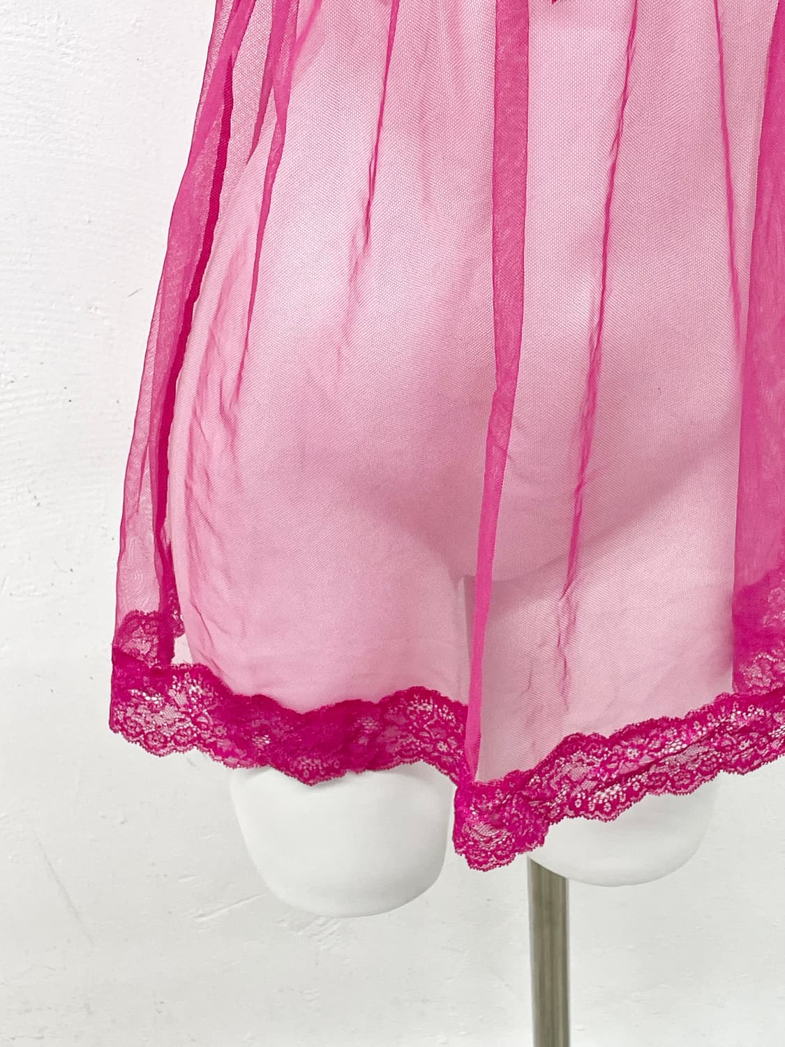 갸루 핑크 레이스 슬립 상품이미지3