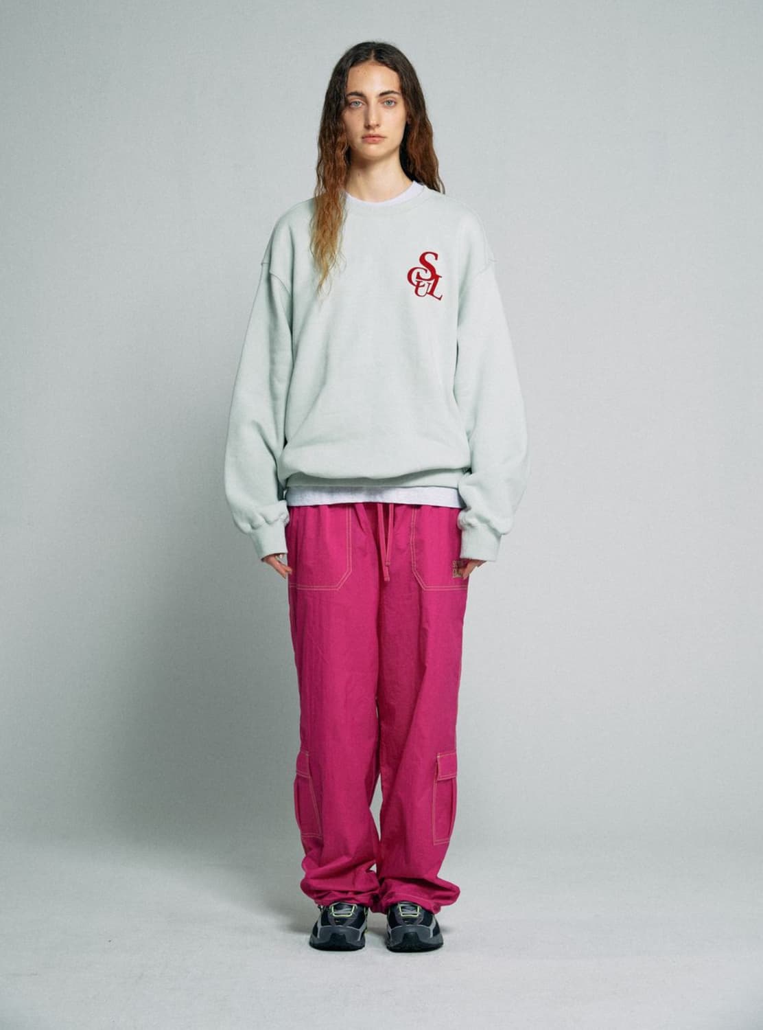 Sculptor 스컬프터 플로킹 심볼 로고 스웻셔츠 민트 상품이미지2