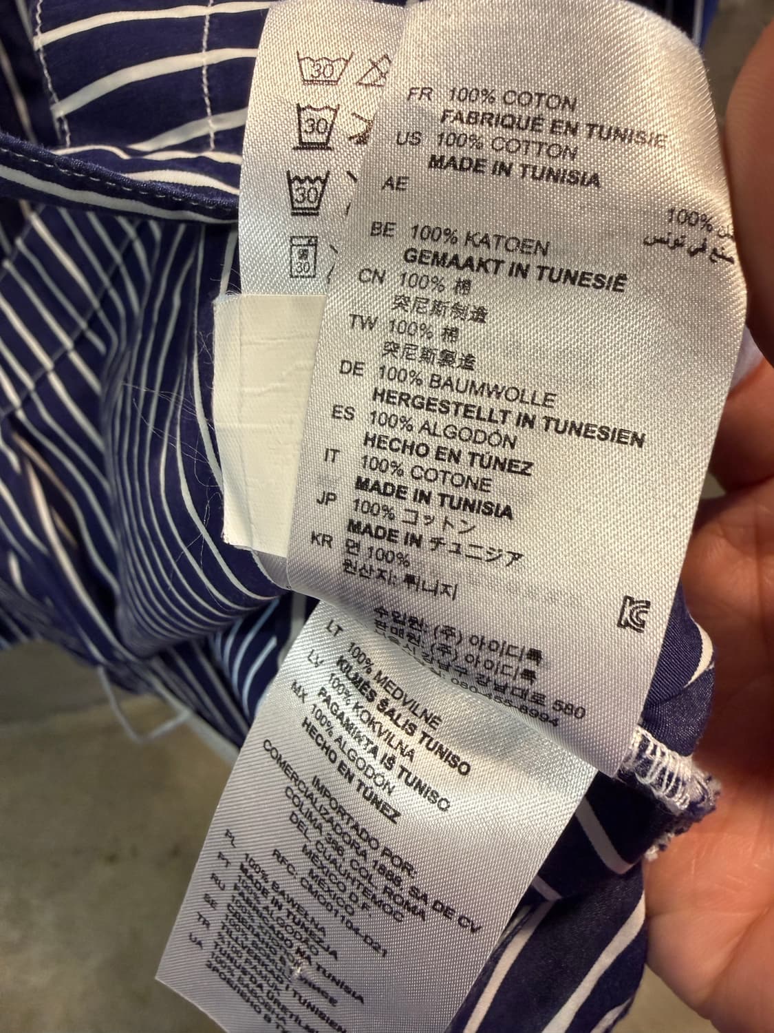 산드로 SANDRO 파리 스트라이프 코튼 셔츠 네이비 39 상품이미지6