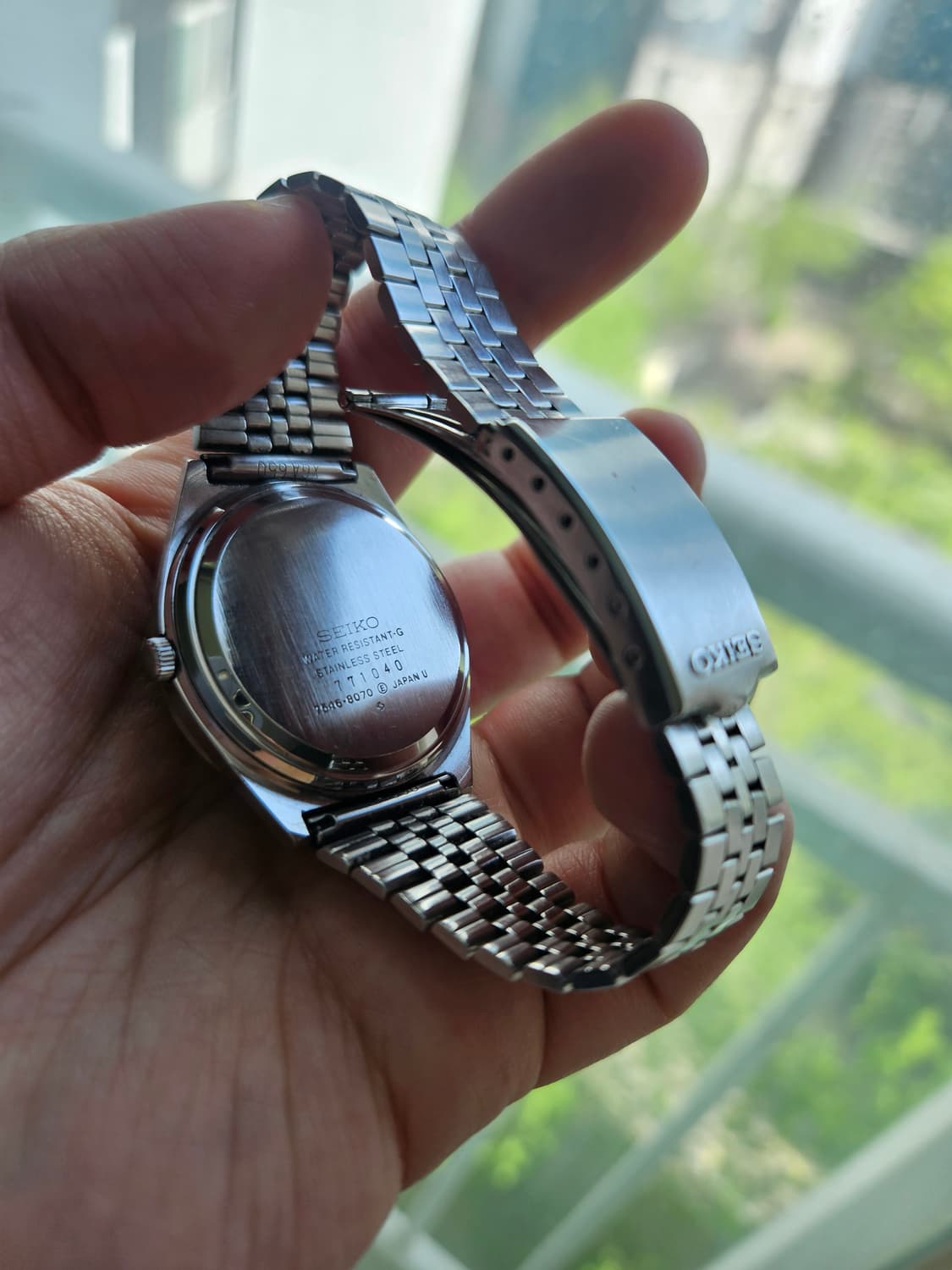 1977s 세이코 타입2 쿼츠 와플다이얼 빈티지 시계 상품이미지3