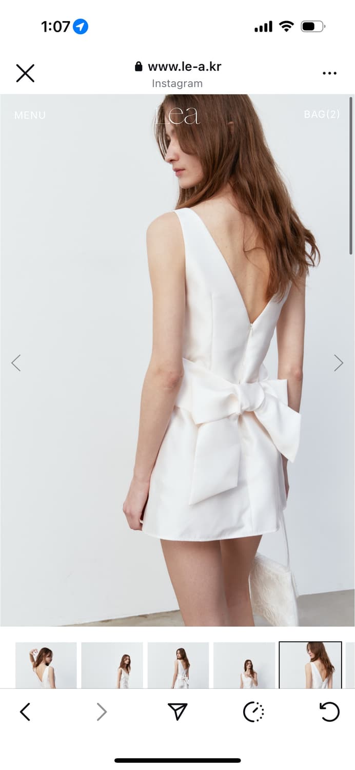 Lea CARRIE MICADO BOW MINI DRESS 상품이미지2
