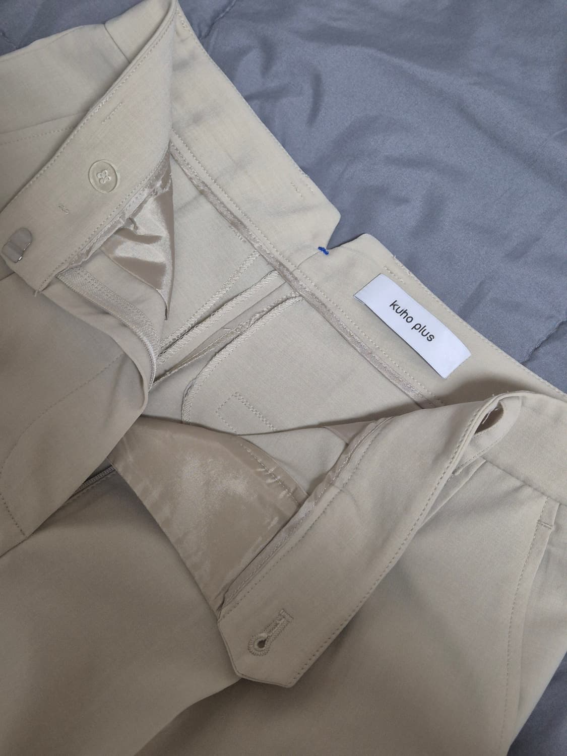 구호플러스 세미 와이드 팬츠 베이지 SS시즌 상품이미지4