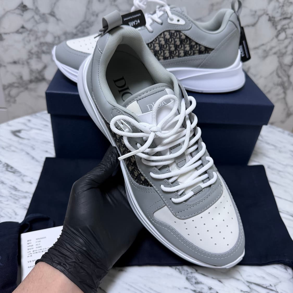 [새상품/42.5] 디올 오블리크 b25 스니커즈 상품이미지3