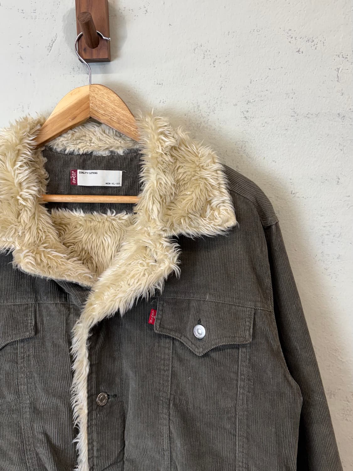 리바이스 코듀로이 쉐르파 트러커 자켓 카키 상품이미지3
