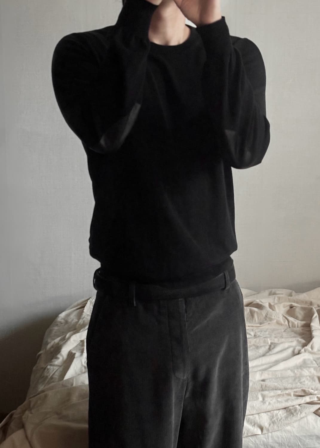 마르지엘라 램스킨 레더 엘보우 니트 상품이미지4