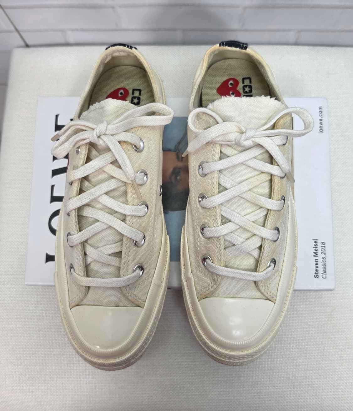 컨버스 x 플레이 꼼데가르송 척 테일러 스니커즈 운동화 신발 230사이즈 상품이미지4