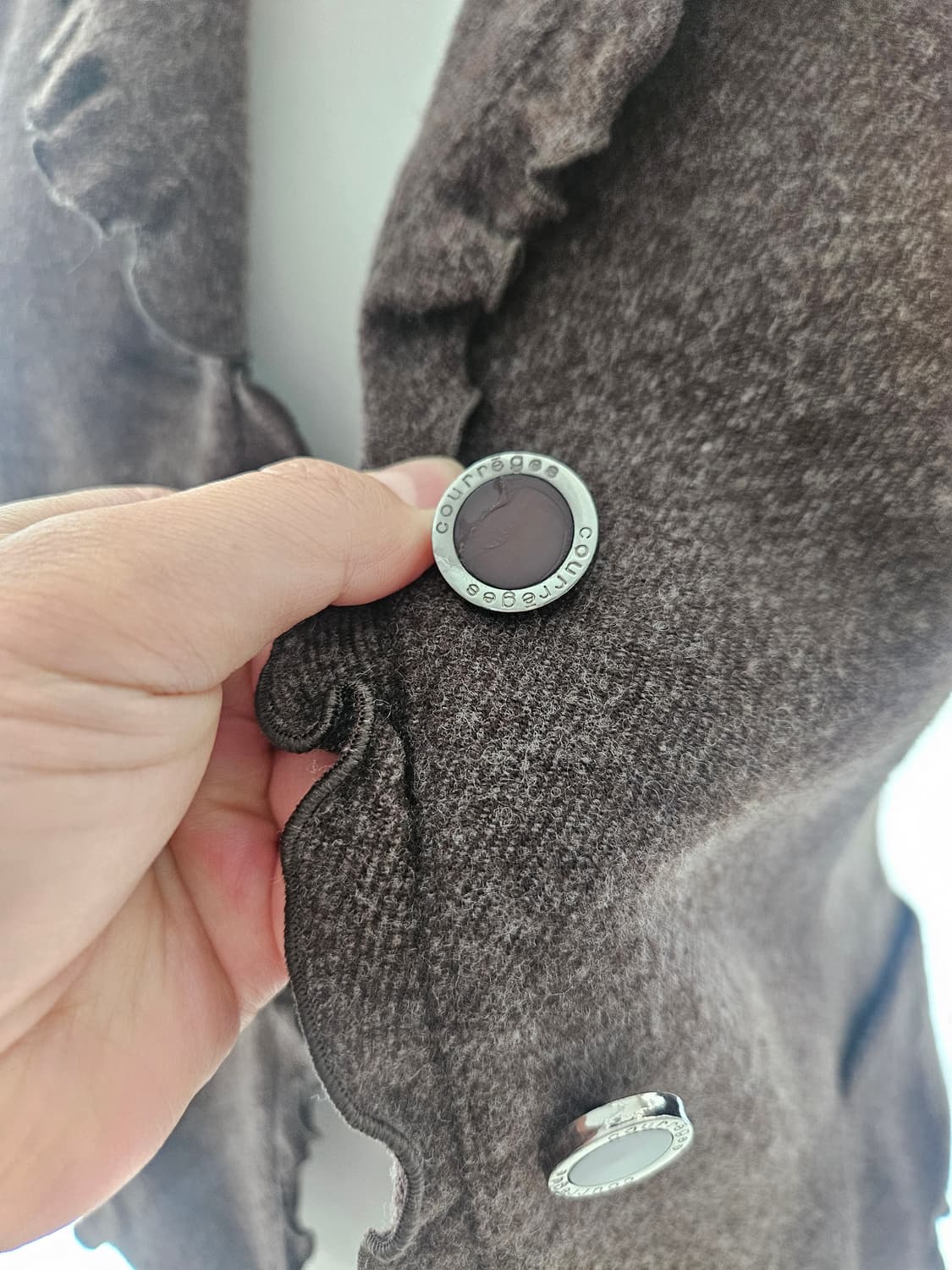 꾸레쥬 브라운 프릴자켓 상품이미지3