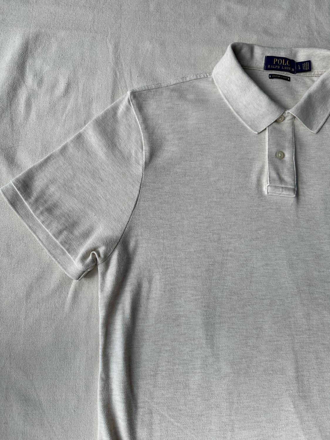 폴로 랄프로렌 오트밀 베이지 피케 카라티 커스텀 슬림핏 L 상품이미지4