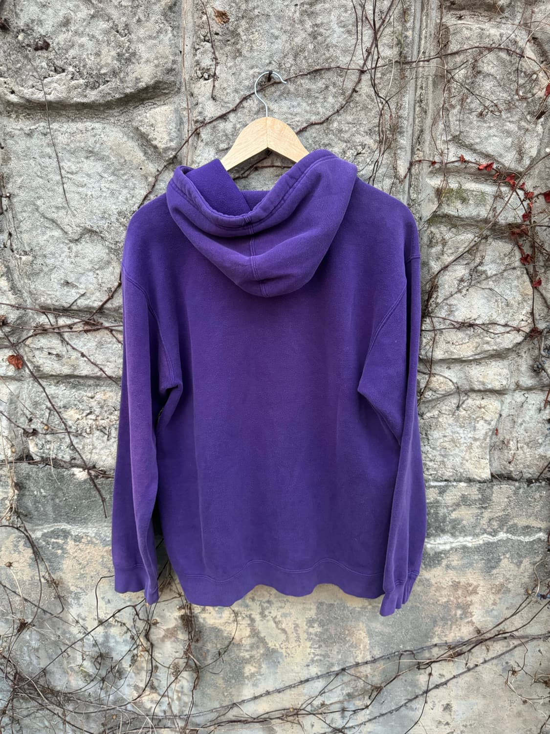 P2 usa 빈티지 러셀 컬리지 자수 후드티 후드 m 퍼플 상품이미지2