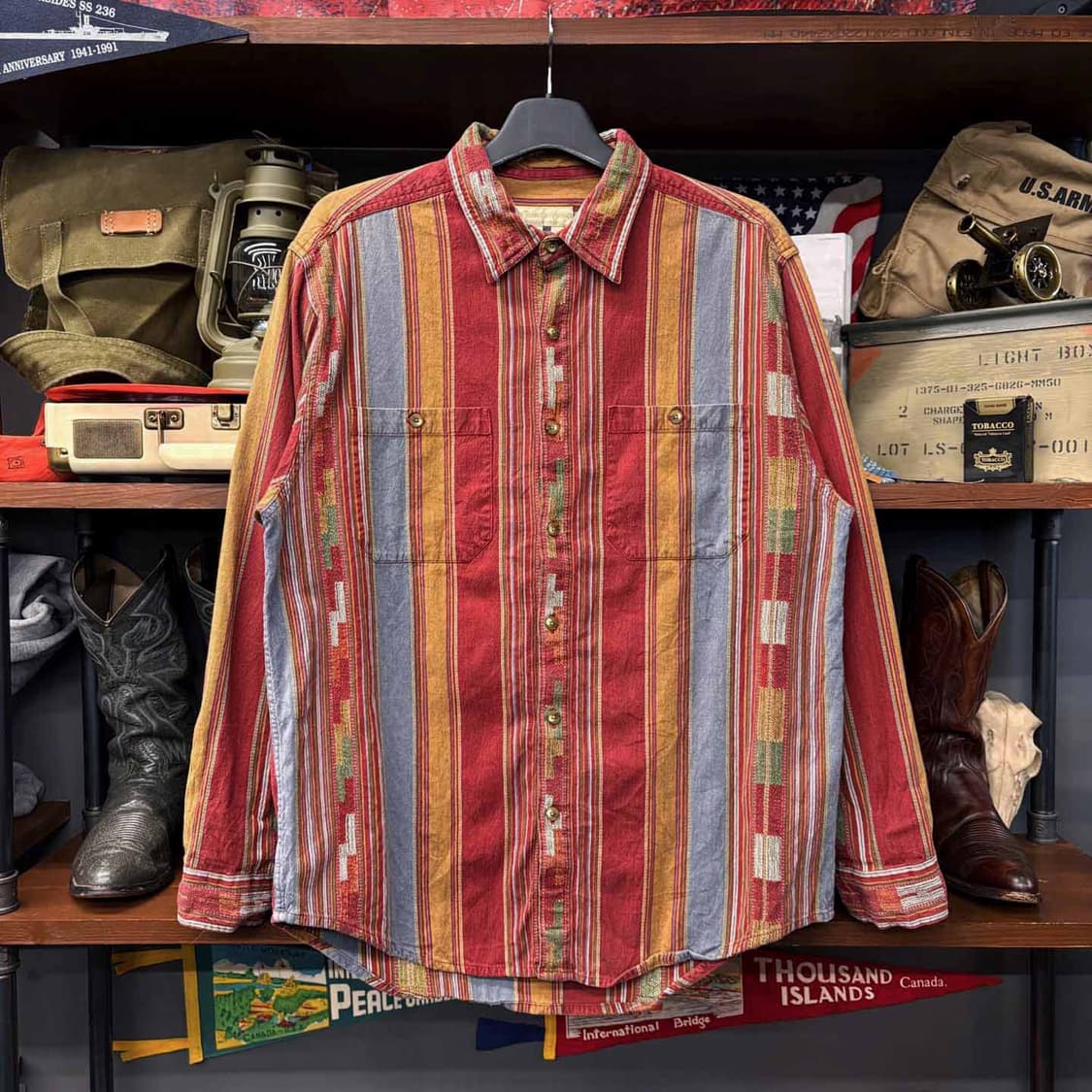 Territory A head 네이티브 패턴 포켓 웨스턴 셔츠 N498 상품이미지1