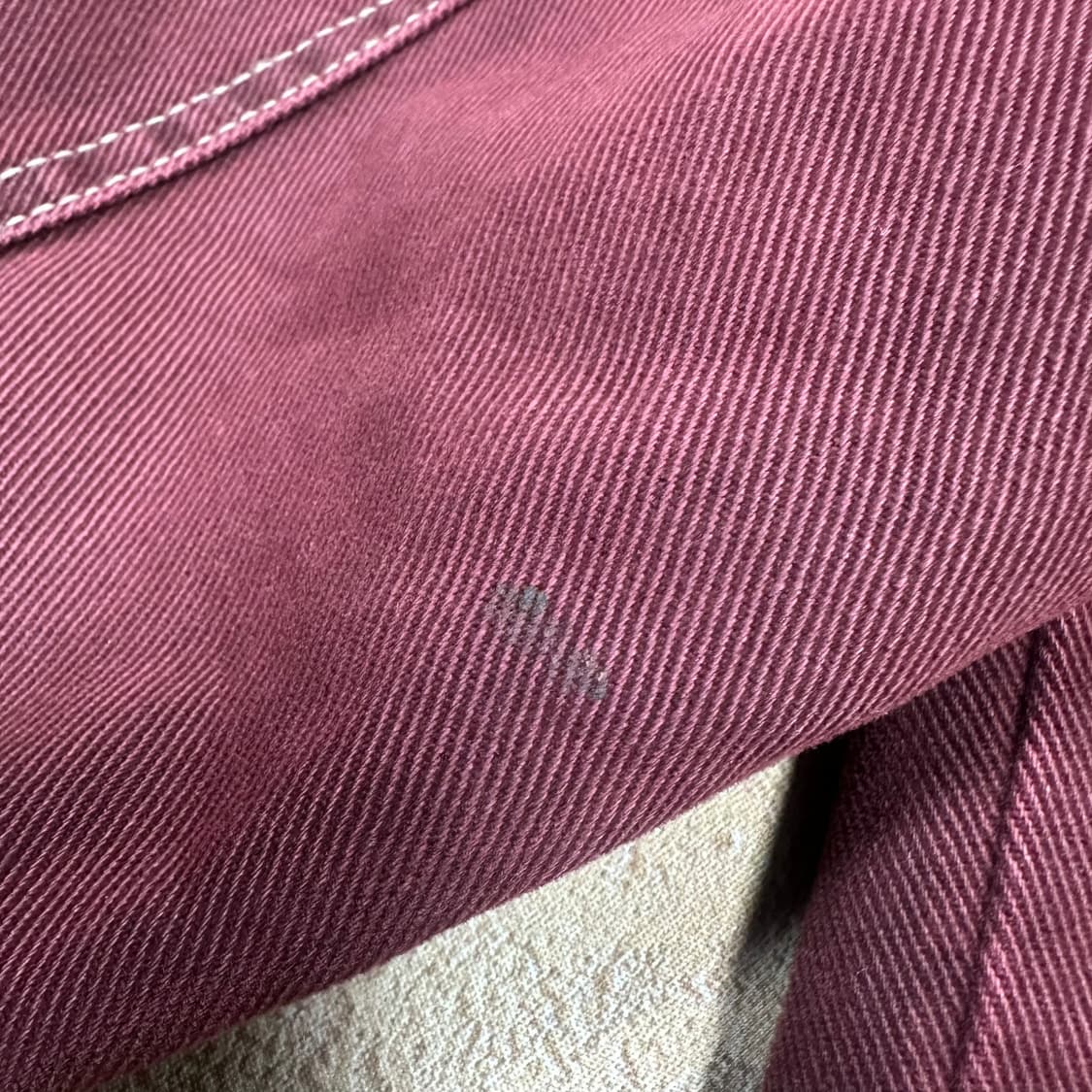 ✨ (바배) 겟 유즈드 데님 버건디 자켓  상품이미지5