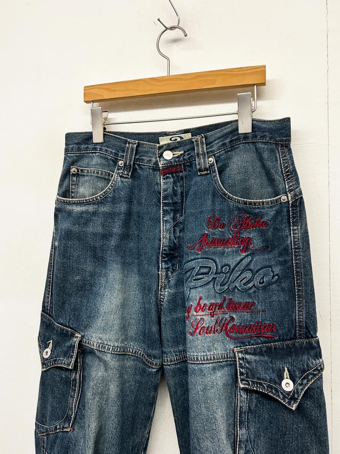 PIKO Y2K스타일 데님 카고 바지  상품이미지2