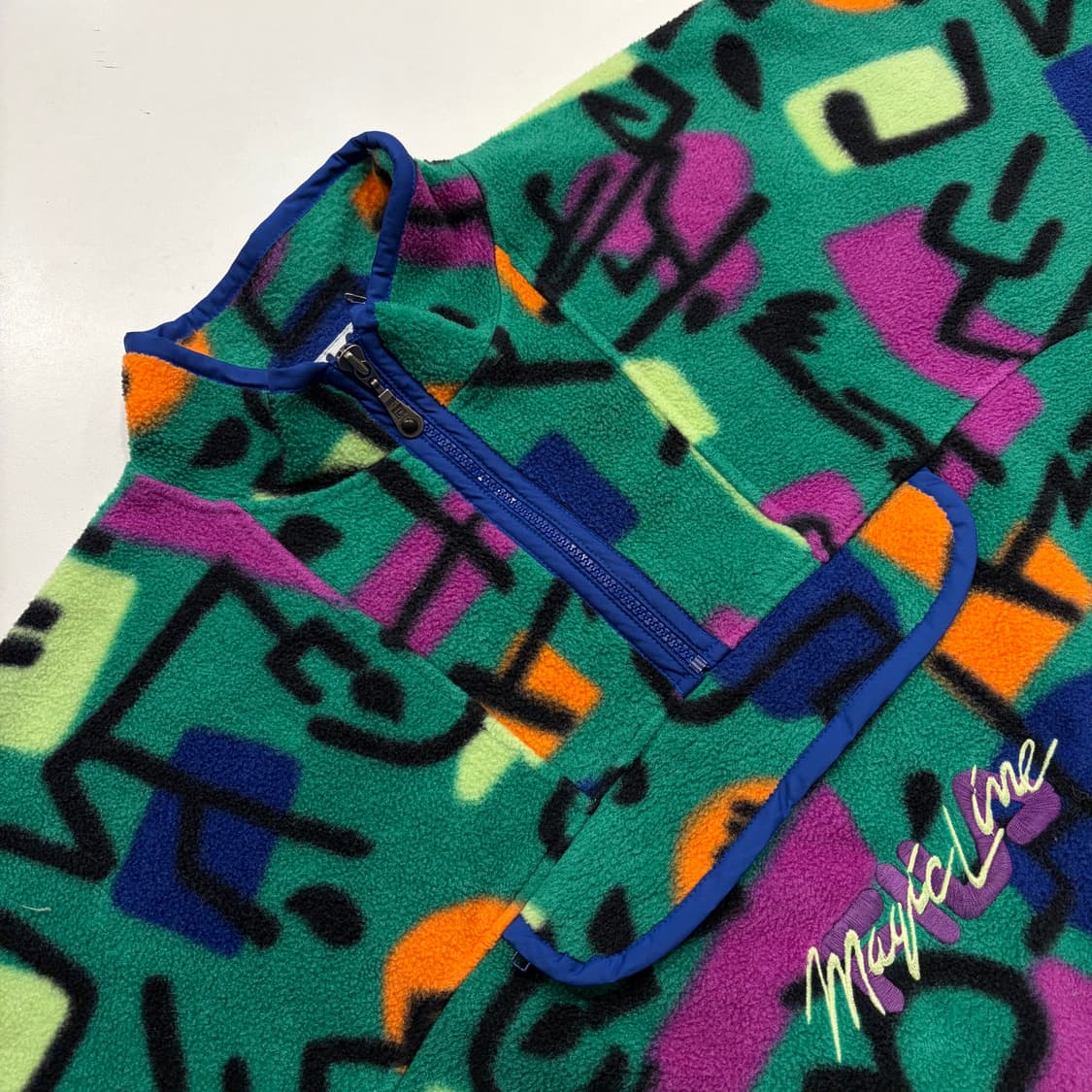 [XL] 90s 휠라 오리지널 빈티지 패턴 플리스 후리스 B718 상품이미지3