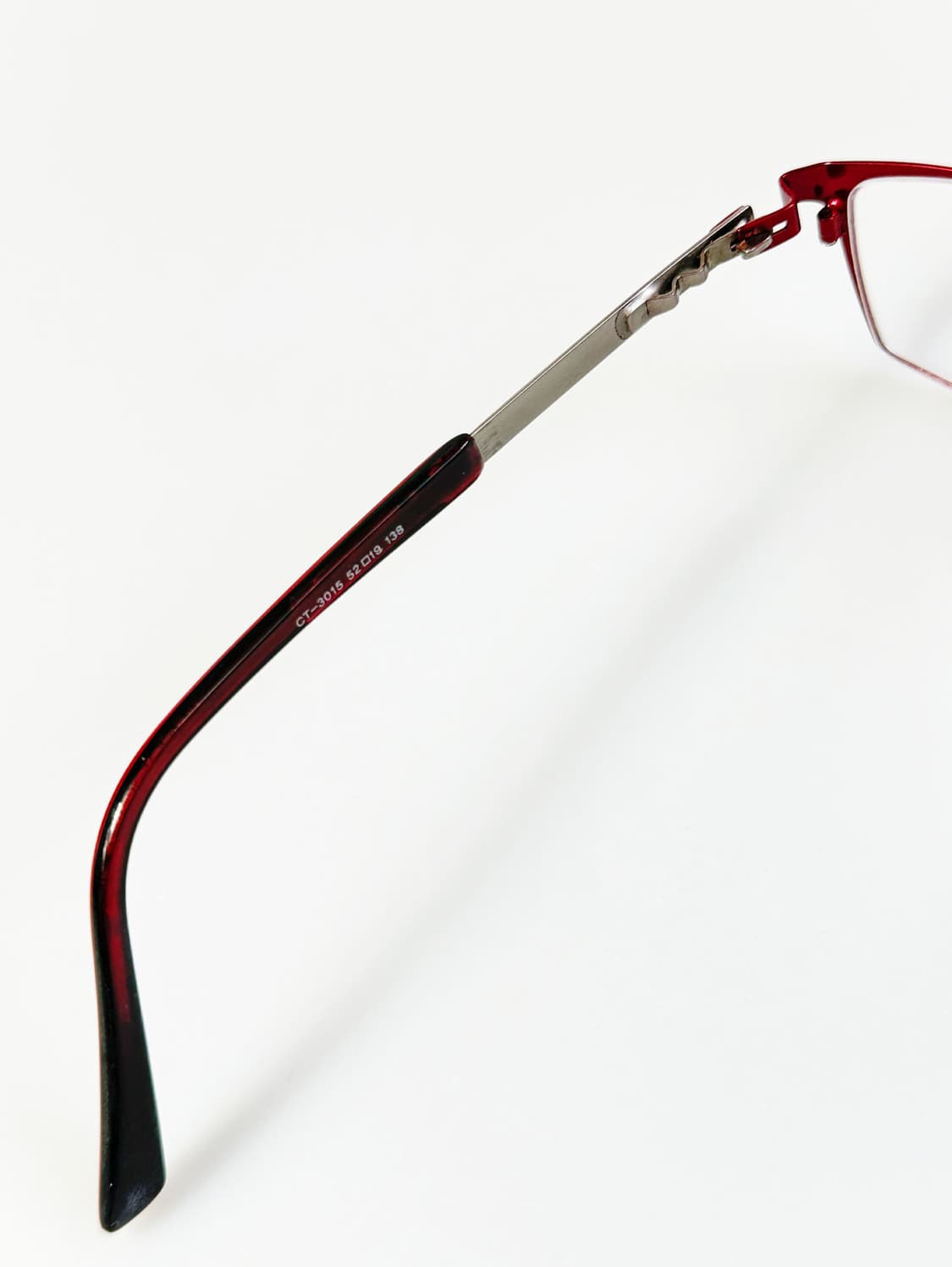 EYEUS 레드 티타늄 슬림 스퀘어 빈티지 안경 상품이미지7