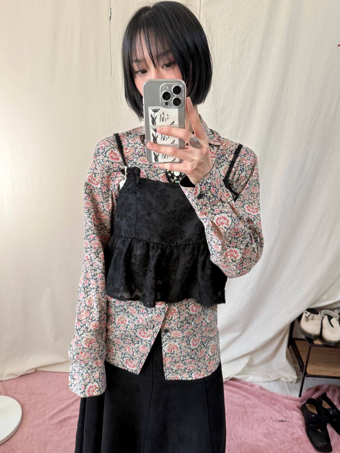 Agnes B. Homme 아네스베 옴므 플라워 셔츠 상품이미지1