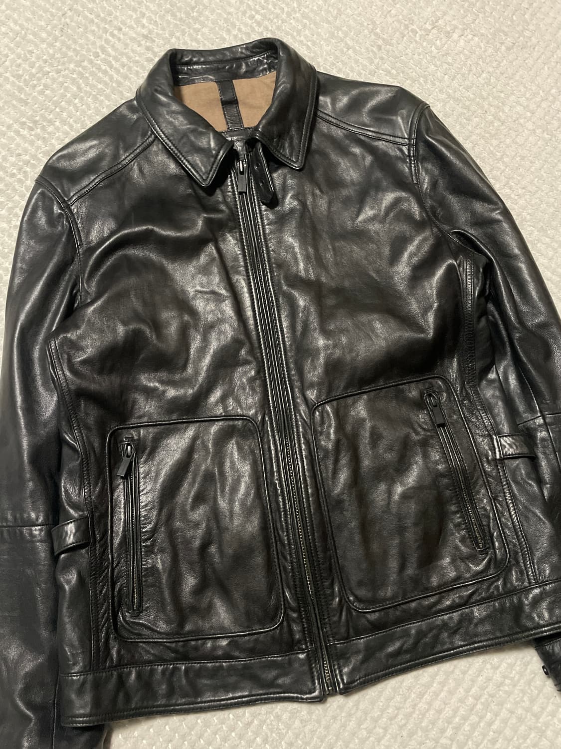 MASSIMO DUTTI 마시모두띠 쉽스킨 양가죽 레더 자켓 상품이미지8