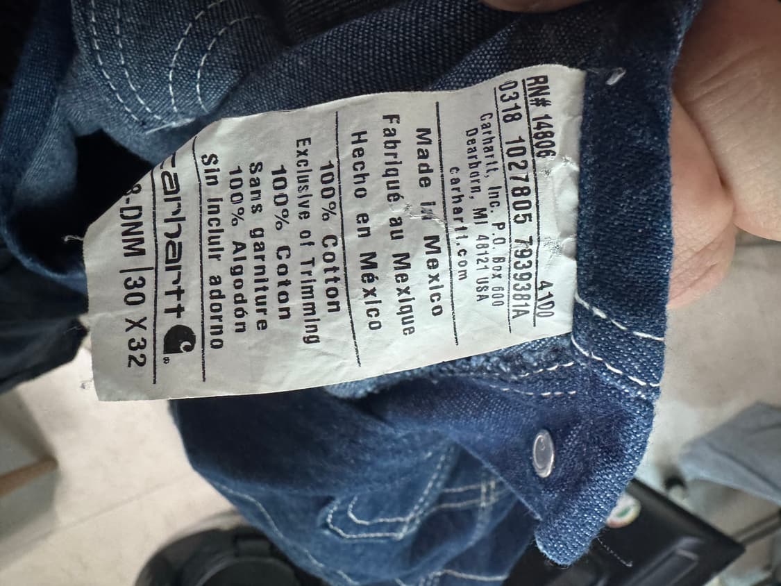 칼하트 데님 오버롤 30x32 상품이미지3