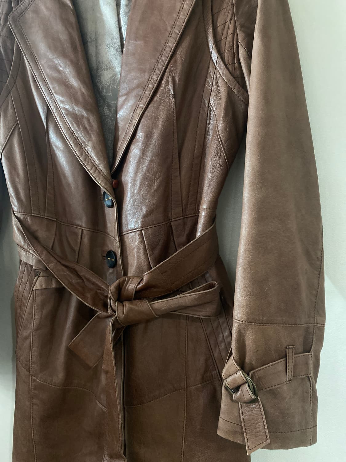 BNX 양가죽 트렌치 코트 M 상품이미지3