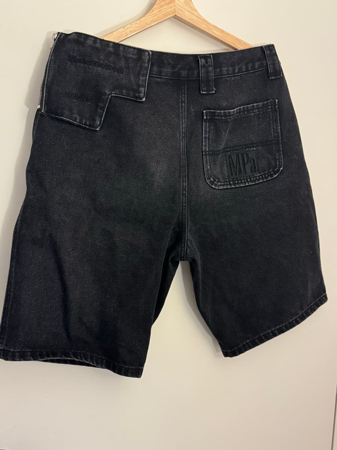 Plasticproduct black denim short 상품이미지2
