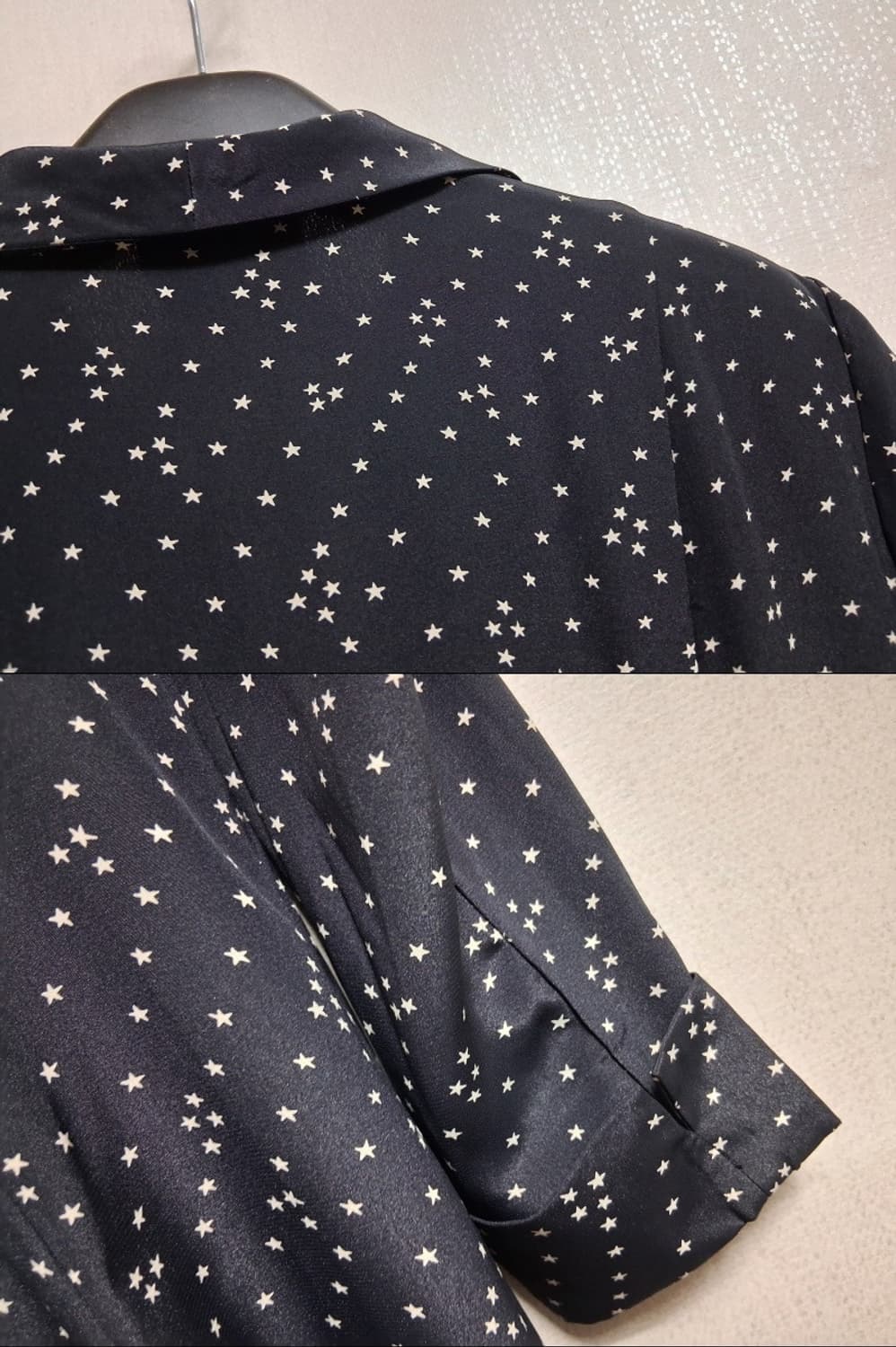 NORMA KAMALI 노마 카말리 별패턴 폴리롱원피스 찰랑찰랑매끄러운 상품이미지8