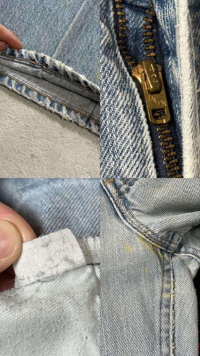 70's USA Made 빈티지 리바이스 684 벨바텀 부츠컷 데님 상품이미지9