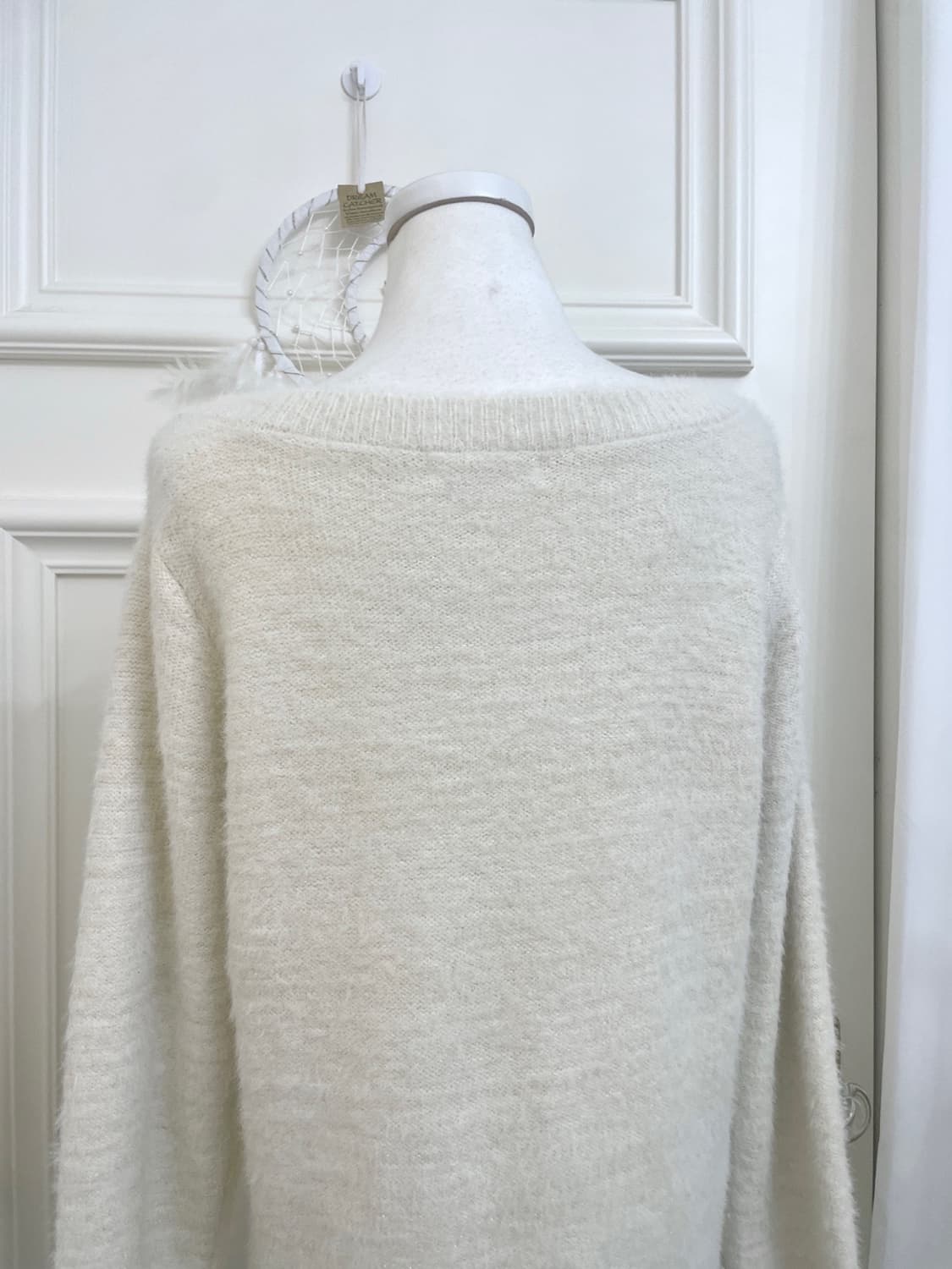 pure white one-shoulder basic glitter sw 상품이미지5