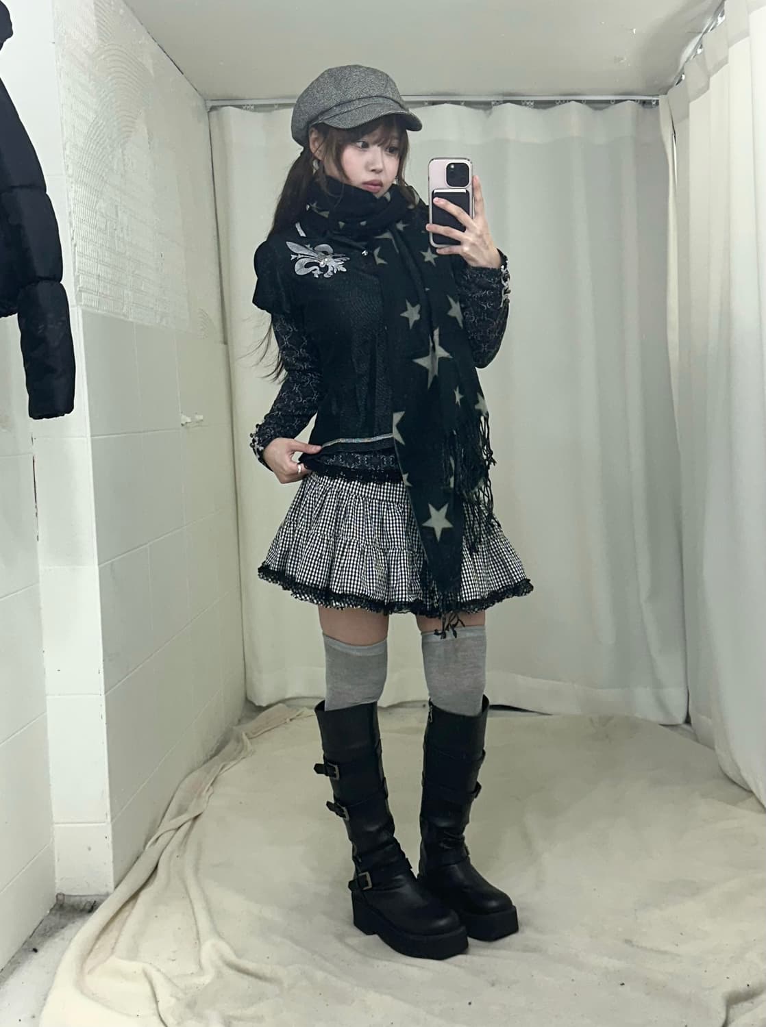 액시즈팜 블랙 별 니혼진 데일리 코디세트 상품이미지2